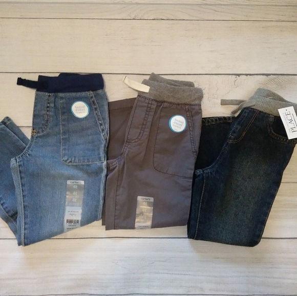 Carter's Other - 3 Pairs Boys 4T Drawstring jeans